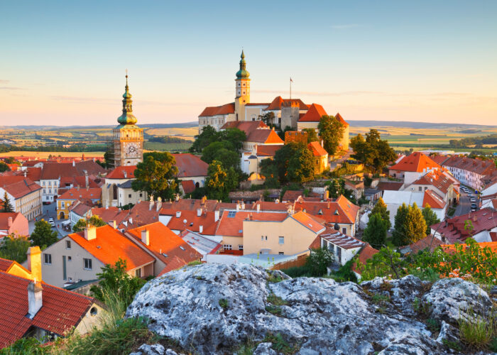 Town of Mikulov in Moravia, Czech Republic.